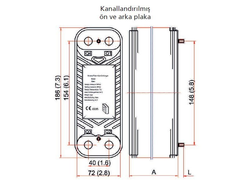 MIT B 05/16 Lehimli Eşanjör